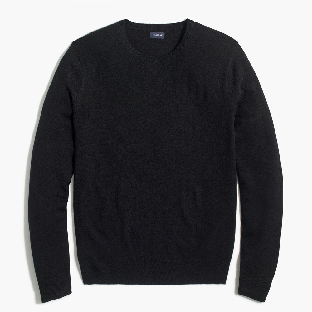 🔥🔥🔥NEW J. Crew Black Crewneck Wool Blended Sweater Size XL